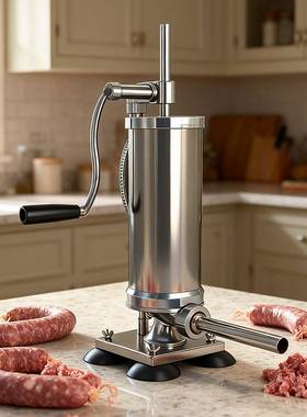 手摇盘式3L猪肠牛吸羊肠衣灌肠工具灌ltao1014肠机家用不手动锈钢