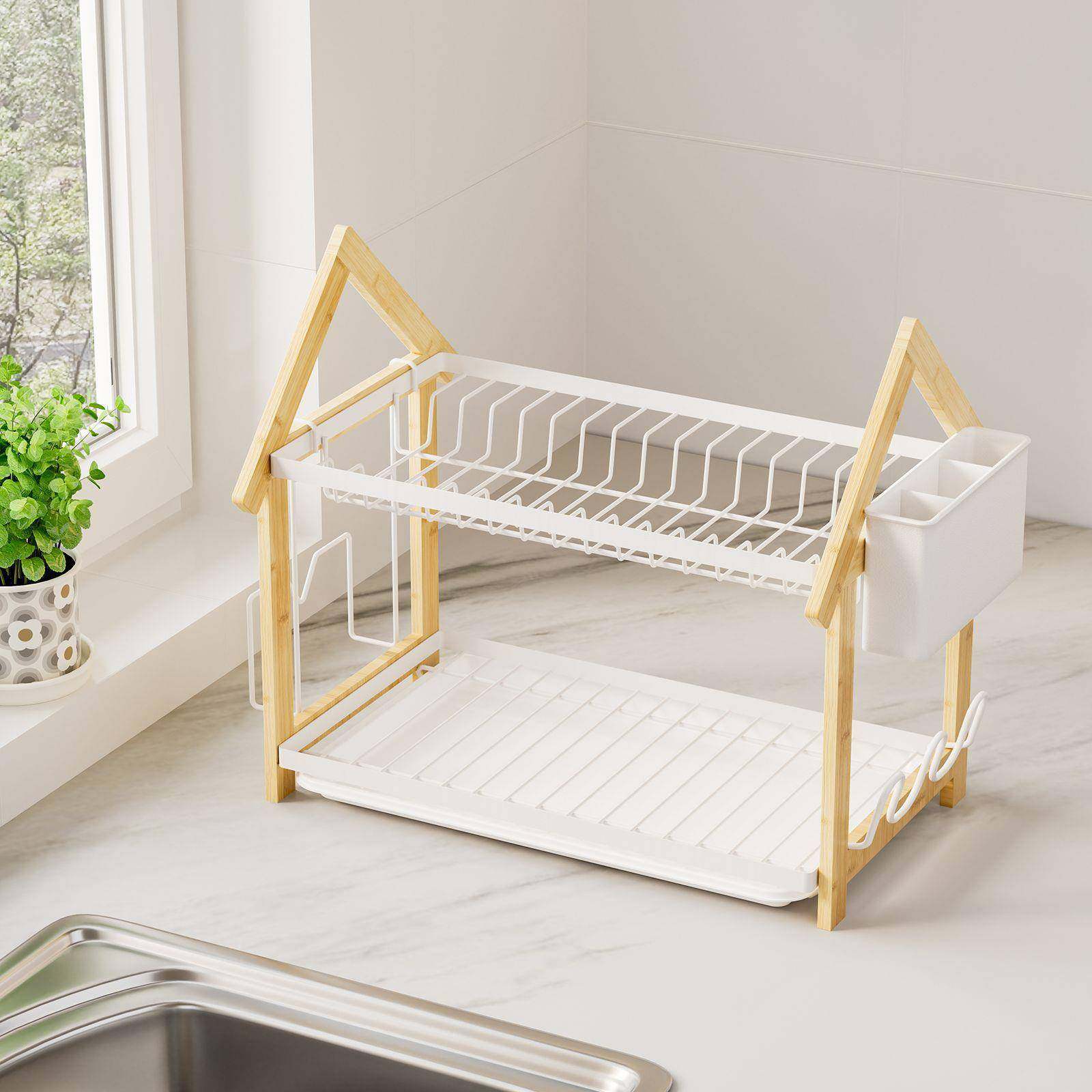 现代日双式厨房WD068碗家碟筷子收纳沥水架用实层木防潮置物架,厨房/烹饪用具,抹布架/厨房清洁收纳架,淘宝优惠券,粉丝福利购,淘宝优惠卷