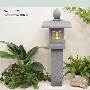 仿古宫灯石灯笼玻璃钢装饰落地别墅花园宫灯摆件中式软装配件