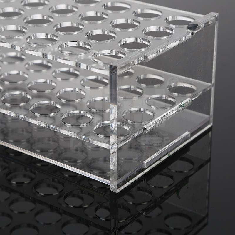 厂家供应40孔10ml离心管架 透明亚克力试管架实验室耗材