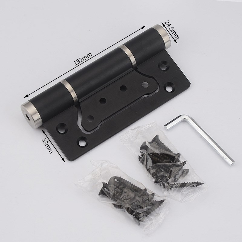 太空铝隐形液压缓冲弹簧定位合页隐藏式多功能自动关门闭门器合页