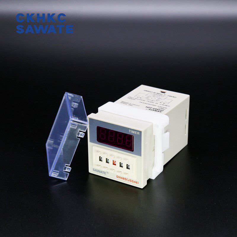 SAWATE数显时间继电器DH48S-2ZH瞬动时间控制器延迟继电器220V24V