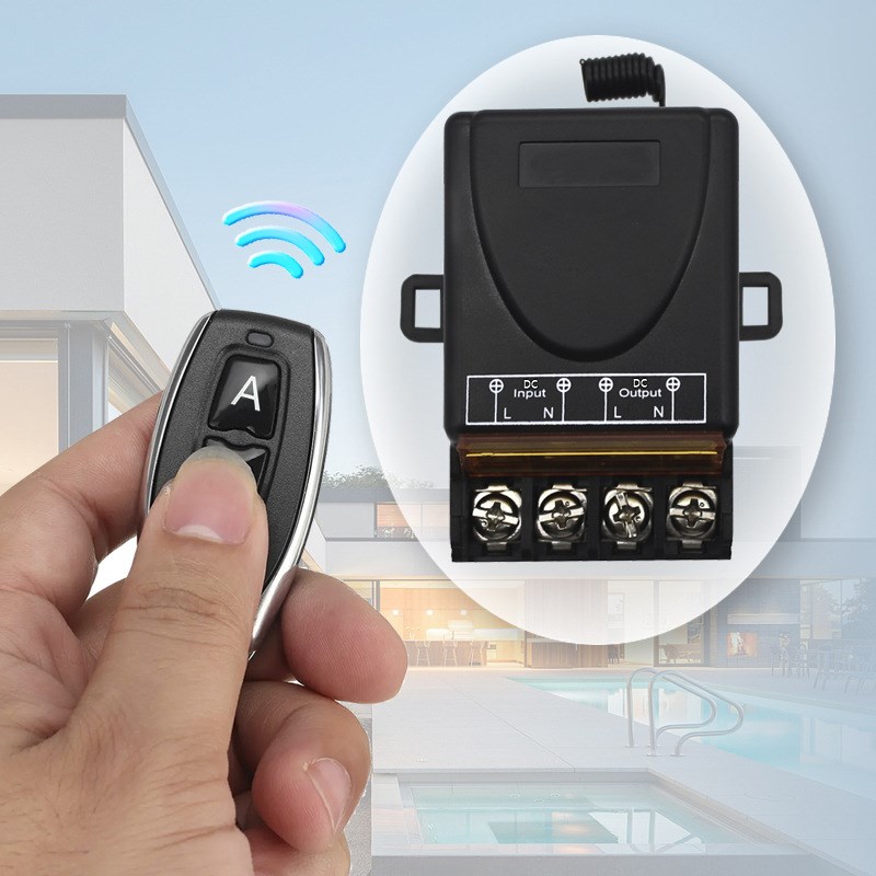 DC8-84V远程无线遥控接收开关水泵电机宽电压直流工业控制开关可