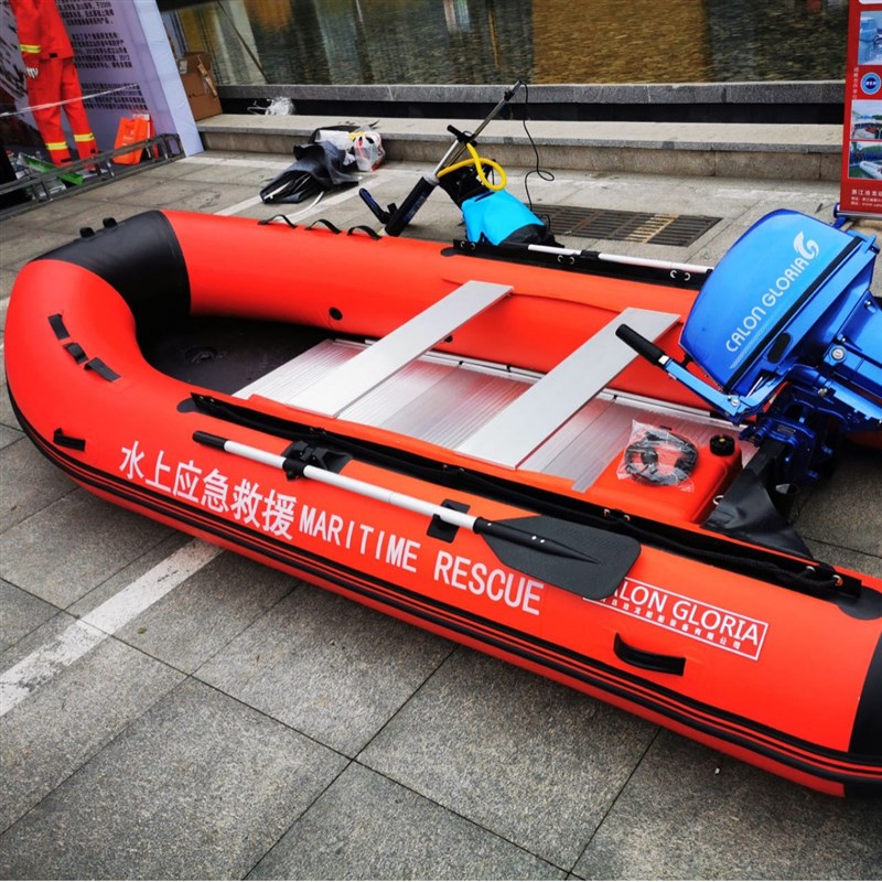 充气式橡皮艇防汛冲锋舟皮划艇PVC加厚充气船橡皮艇