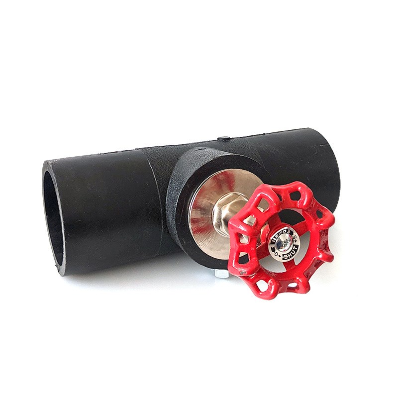 PE升降式截止阀对接式截止阀内升降75 90 110PE水管管材管件配件