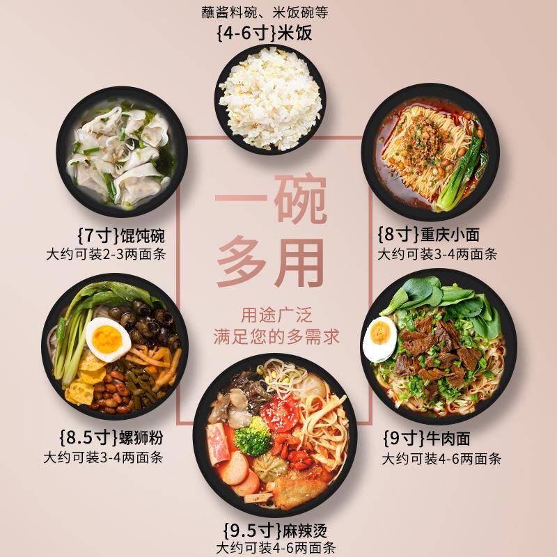 餐具密胺面碗商用HPI用黑色仿塑料大汤碗麻辣烫馆专米面线瓷碗