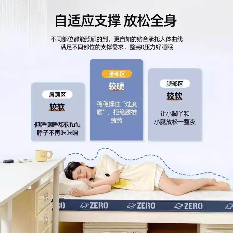 床垫海绵软宿乳胶加棉厚租房防潮保暖可折垫叠学生舍单人床记FS75