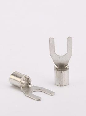 TJHPU型叉形裸端SNUB8-冷6叉形裸端头铜线鼻SNB头T型压接线端子