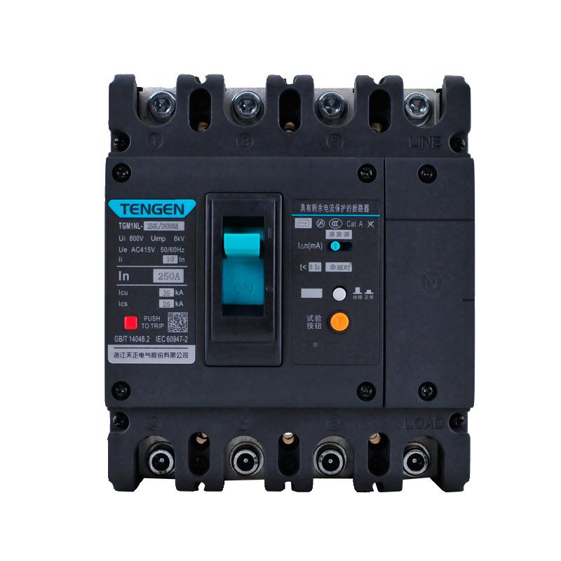 天正GM1TN-250FESA塑壳漏电断路器线三相四漏电开L关总闸250A