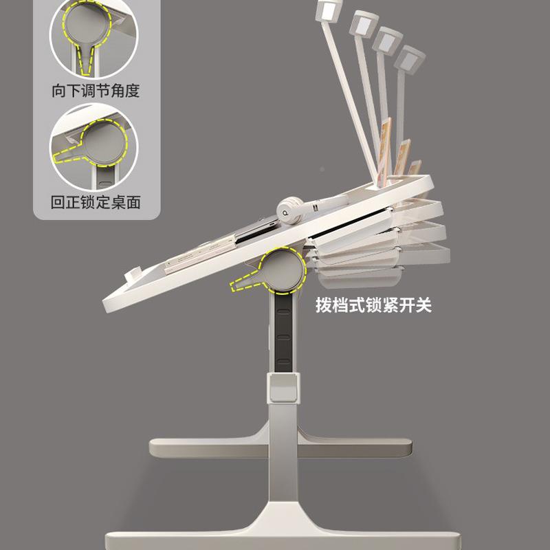 带灯小降桌子可折叠升台上书桌学生写BP-N6字飘窗宿舍床床上电脑