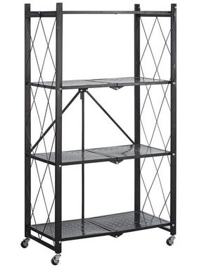 置物架免叠安装折厨房置物架现货落地多层移可30698储动物货架