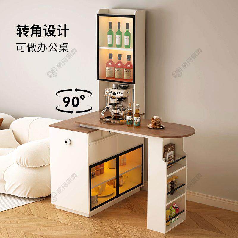 实木餐边储柜酒吧台一体客无品牌/厅隔断柜柜中古风靠墙柜收纳物