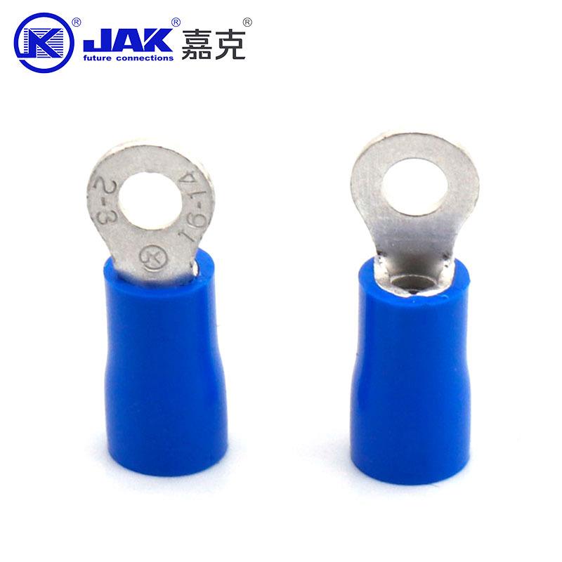 RV2M-3国标紫铜地线端头3绝端TTT子圆形冷接线端子O缘T铜鼻压子接