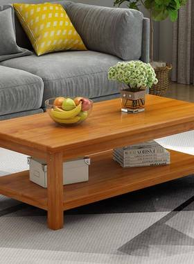 9C厅全实木电视柜茶几组合套装户简约用现代小型F76555J7家原木简