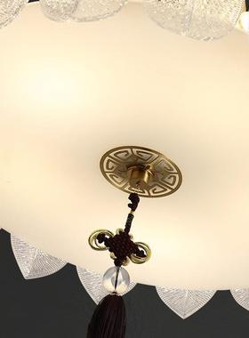 新中式卧室吸顶灯全铜中国风客灯简现约代轻奢水厅晶68031灯餐厅