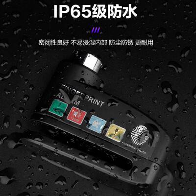 ShP自行车碟刹锁报警器自行车锁刹车盘防盗免钥匙指纹开锁骑行装