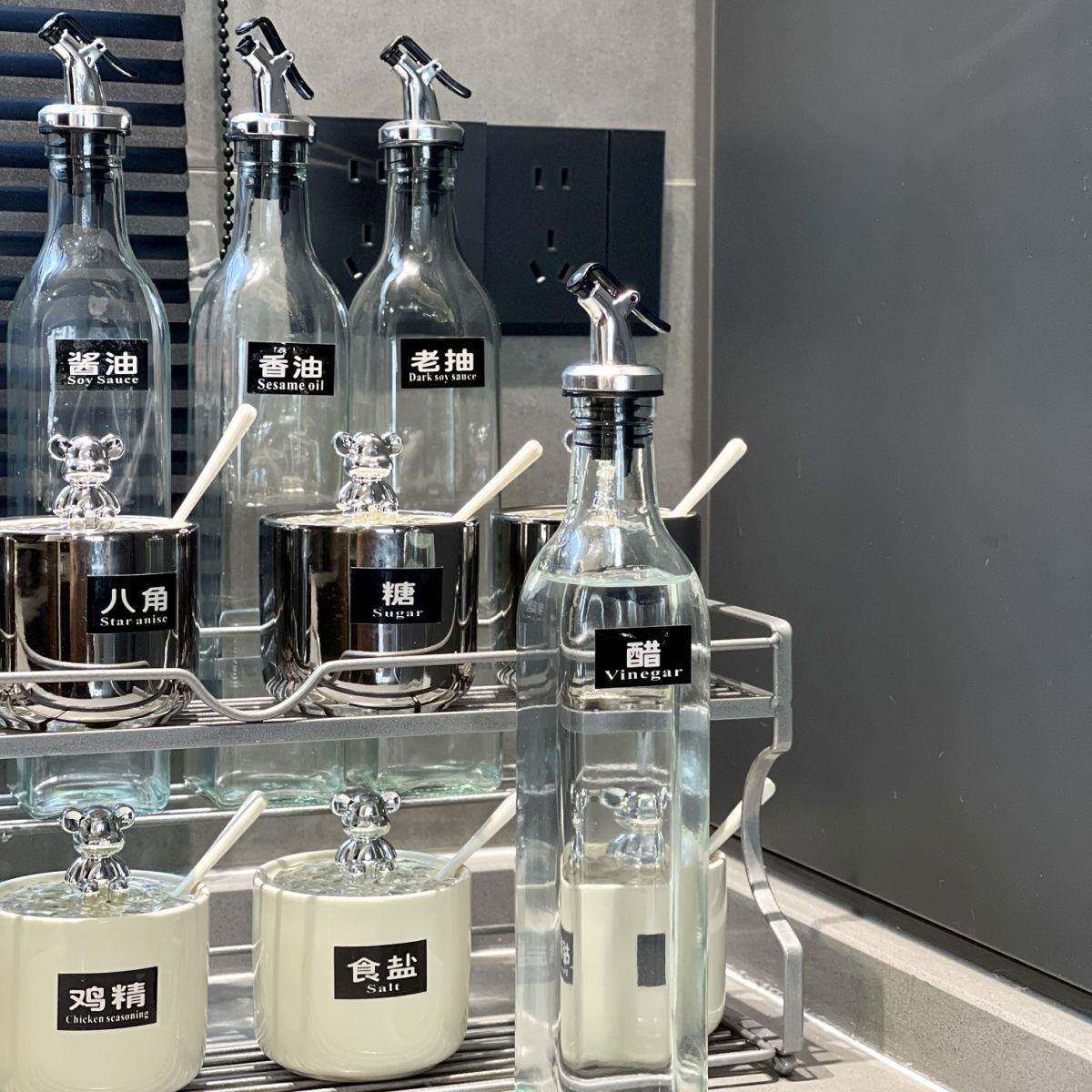 轻陶瓷调料盒酱油瓶组合套装房家厨用无品牌/高端味罐奢盐味精调