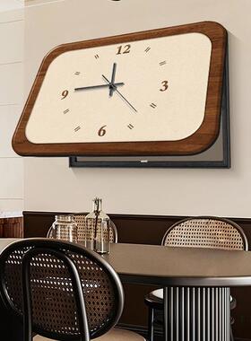 中电式新体表箱装饰画简约原木风UXK配电箱遮丑画带钟表多媒遮挡