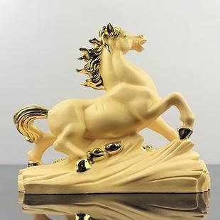 马到成功马摆件IFJ绒沙客金马家居办公室桌创意厅装饰金品大马工