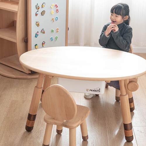 7桌K觅木实木花生桌儿桌早童教玩具桌宝写F776SH78字学习阅读宝可