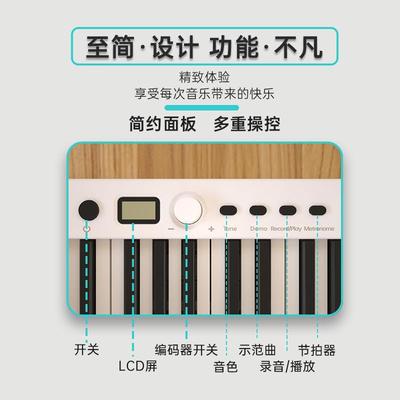 Wersi8键携便折叠电子钢琴初学者练习键盘BX式20折叠BX-208钢琴