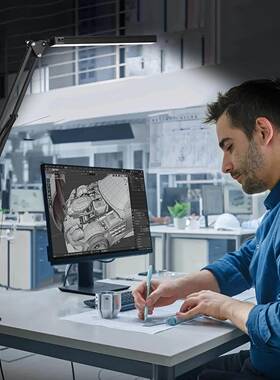 LED室长臂夹叠护眼台F769MJS9灯卧宿舍床头阅读学习工作设折计桌