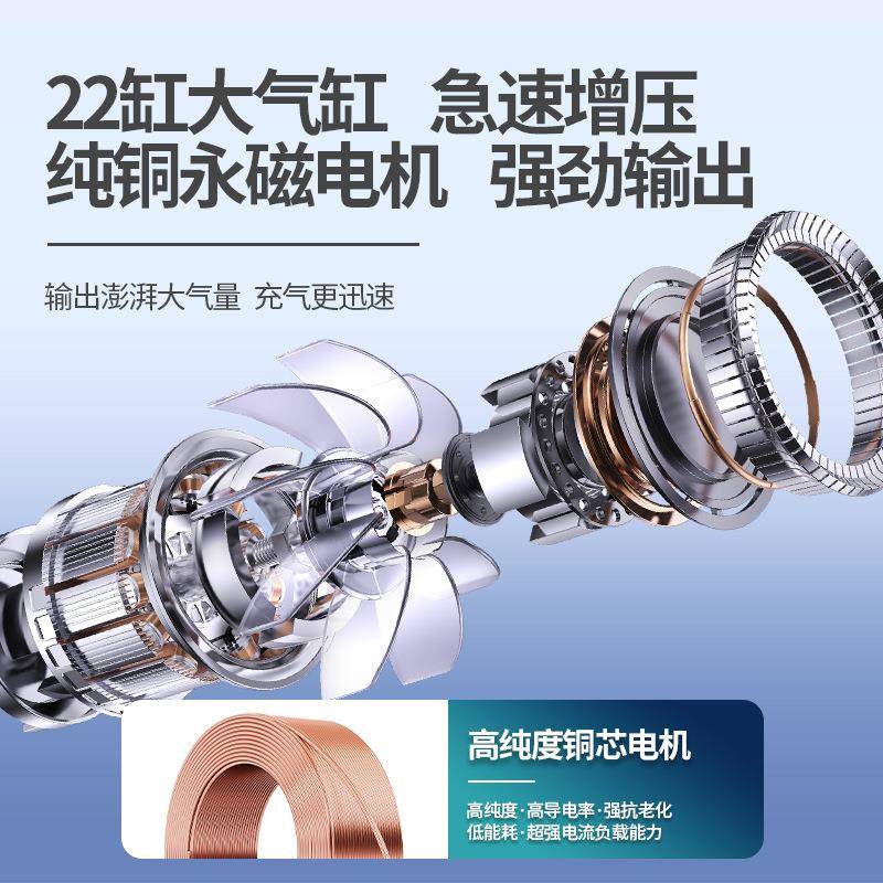 车充气泵多功能1Q72载式V汽车线便携充气泵自行摩托无高压电动气