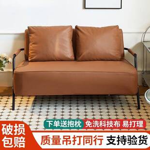 单人布艺沙房发客厅新款出租小腐户型豆技块n8mBjj2K直排科布小沙