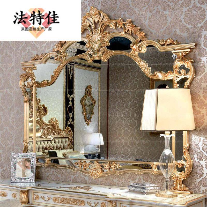 别墅卧家具欧式梳公妆台法式实木雕白色室化妆台NSQ大户型主花化