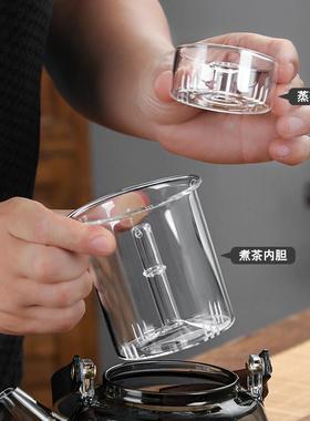 高硼硅玻璃蒸煮养高生壶货茶壶提梁耐烧温水壶围炉00222现煮茶器