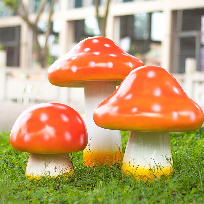 户外LE发D光蘑菇灯太阳能防水院庭灯VLS饰别墅草坪灯仿真造型装灯