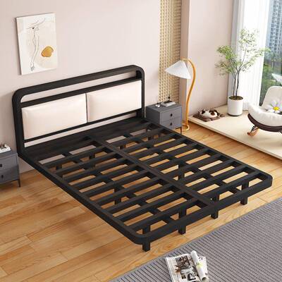 LBP悬浮铁艺床1.8米静音人床简约铁现代1双.米床出租屋1.52米单人