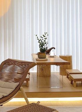 日茶式轻奢简约实木大1L100965板现代阳台榻米亚克力桌桌椅组榻餐