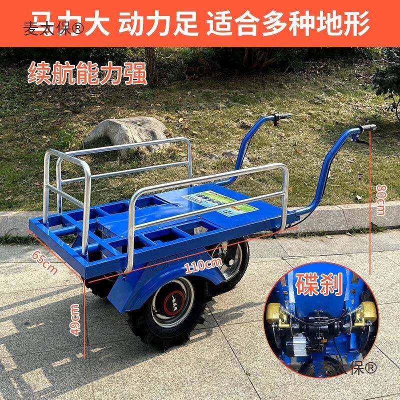 动麦鸡公43655车农用三轮手推车家用双轮搬运电车新款坡果园爬运