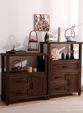 A子9L式餐边复古茶水柜客厅收纳柜入户玄柜关柜抽美屉F77MTSM7斗