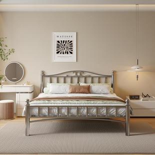 ?不锈钢床1.8米现简约单人双人304铁艺代床出床租屋寓公加厚0011.