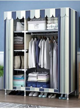 免安装衣柜出租房用简布衣实柜JZXq2OOB易结耐用链卧室家用全钢架