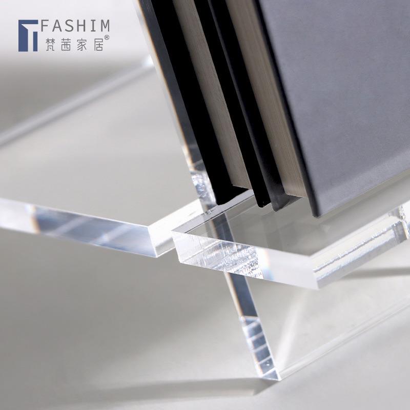 代创意明BCM透亚克书架力杂志收纳架子现简约风样板房书房桌面摆