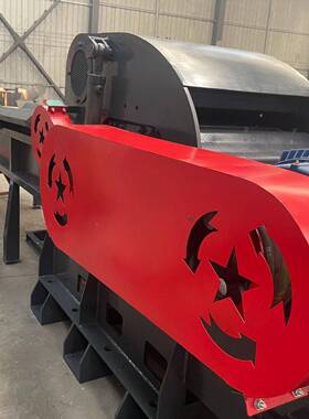 大型移柴动油综合木材破碎机模板碎带树钉边角FUO料枝木材粉机碎