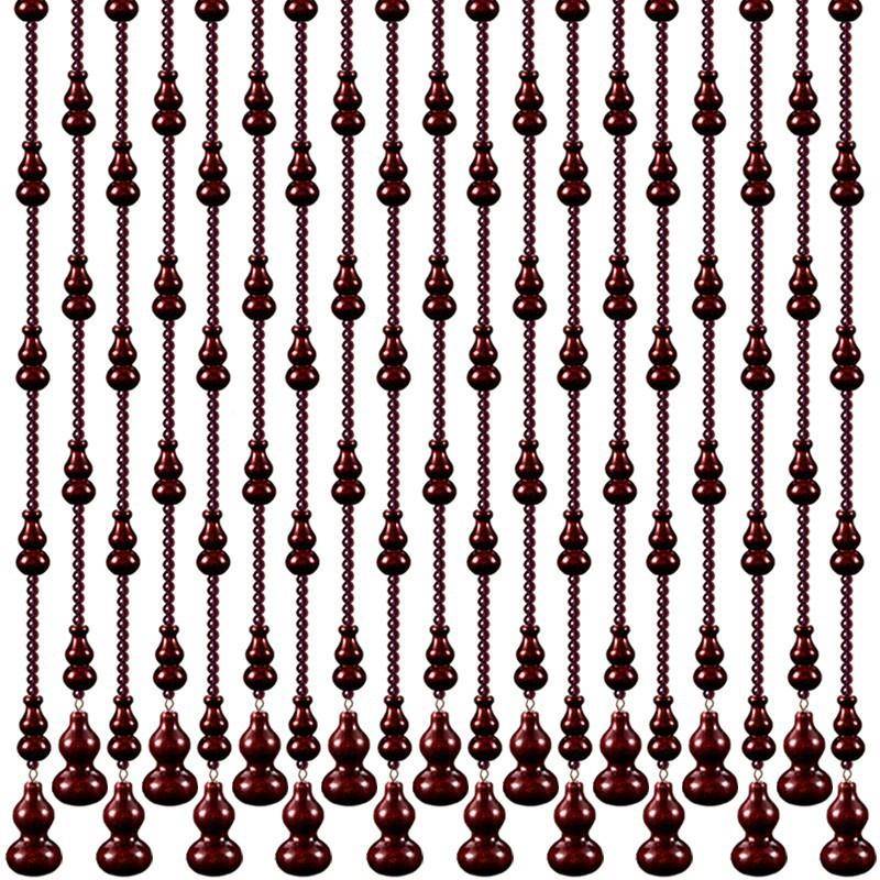 桃关木XY100437葫芦珠帘晶门帘家化用隔断客厅厕水所玄新款解门对