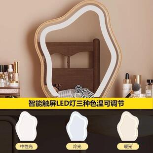 木台色梳妆斗柜梳一体日式简约卧室转角实木原木妆台原木原色58书