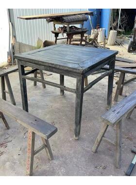 怀式旧老物件八仙桌条酒凳老木凳老方tj#sdu+h长凳供桌桌影视道具