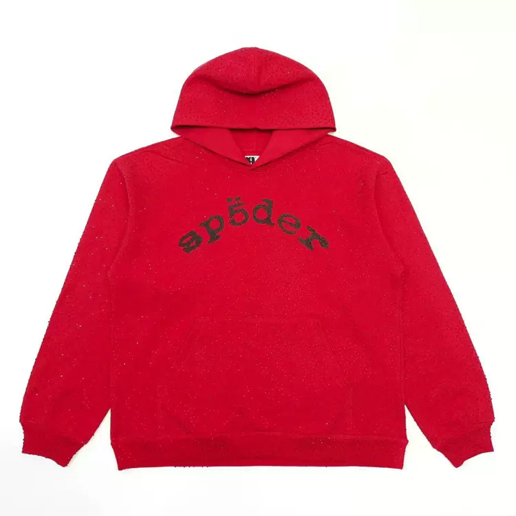 Sp5derVVS 【Stock x version】HOODIE PINK TC 蜘蛛网潮牌男女同款套头卫衣帽衫 黑色 红色 S-XXL 838
