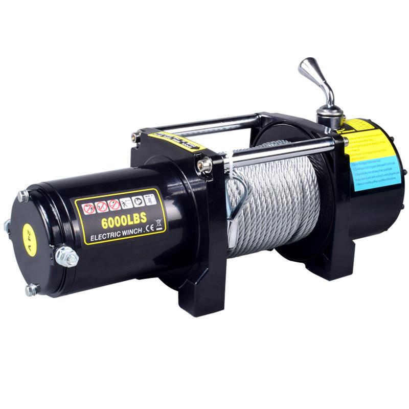 车载绞盘电动1224V便携式4000磅牵引户外汽车越野车脱困自救吊机