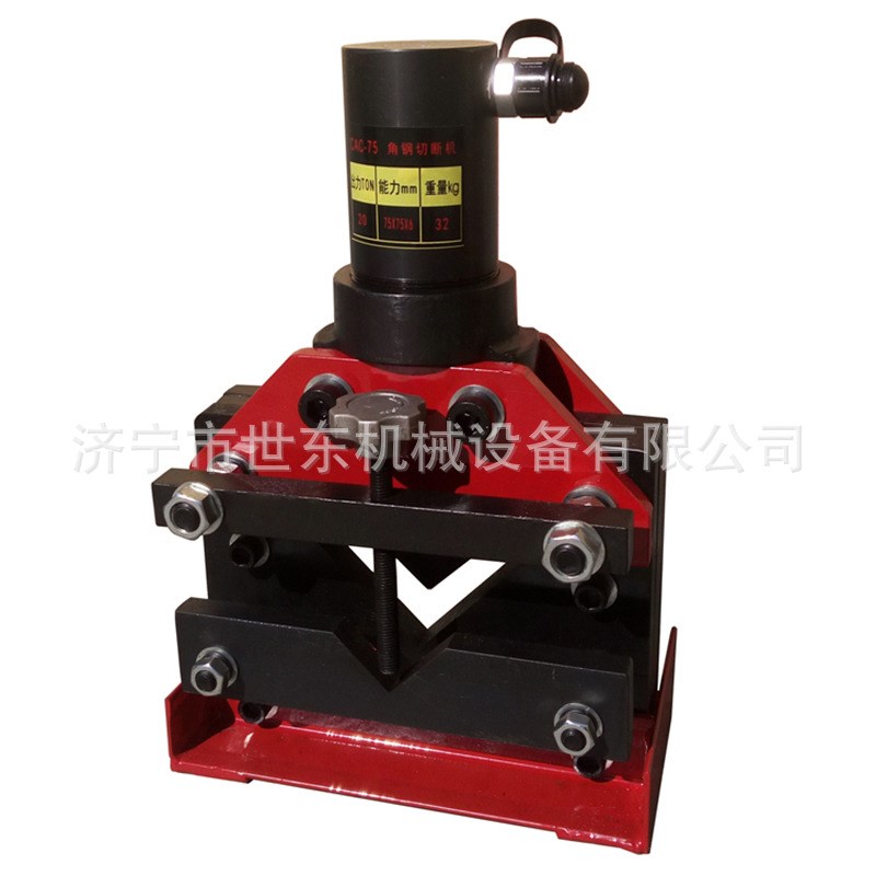 世东电动液压角铁切断机手提角钢冲孔机便携三角铁圆弧倒角一体机