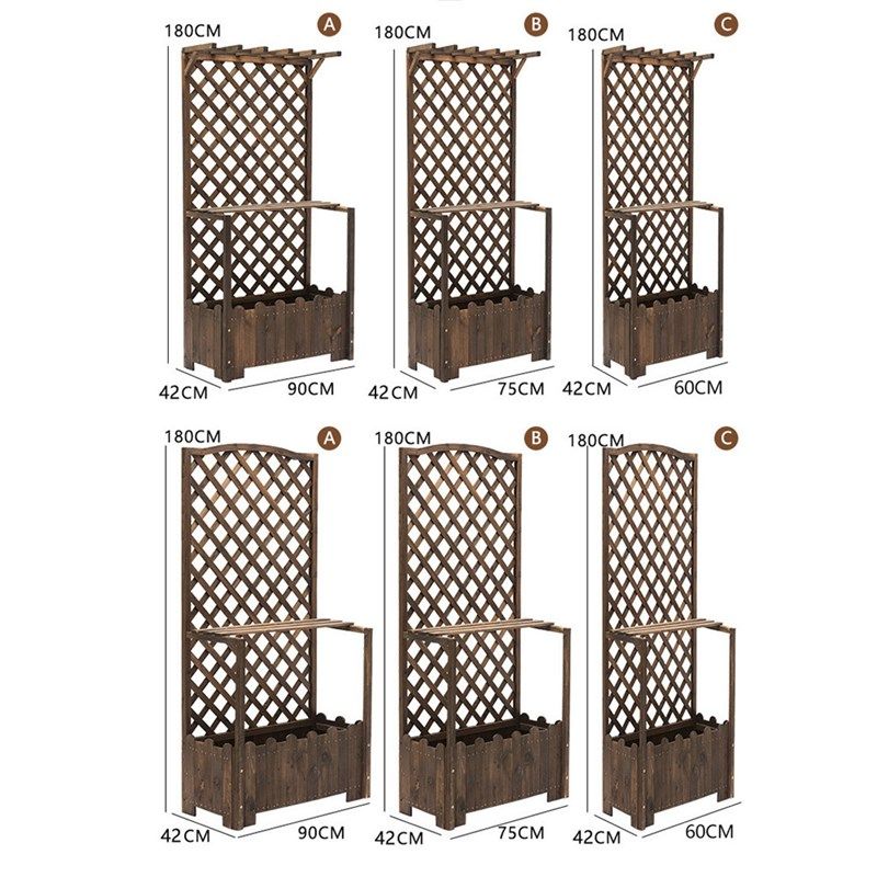 防腐木花盆架网格落地室内家具实木多层木质花盆支架户外花盆架子