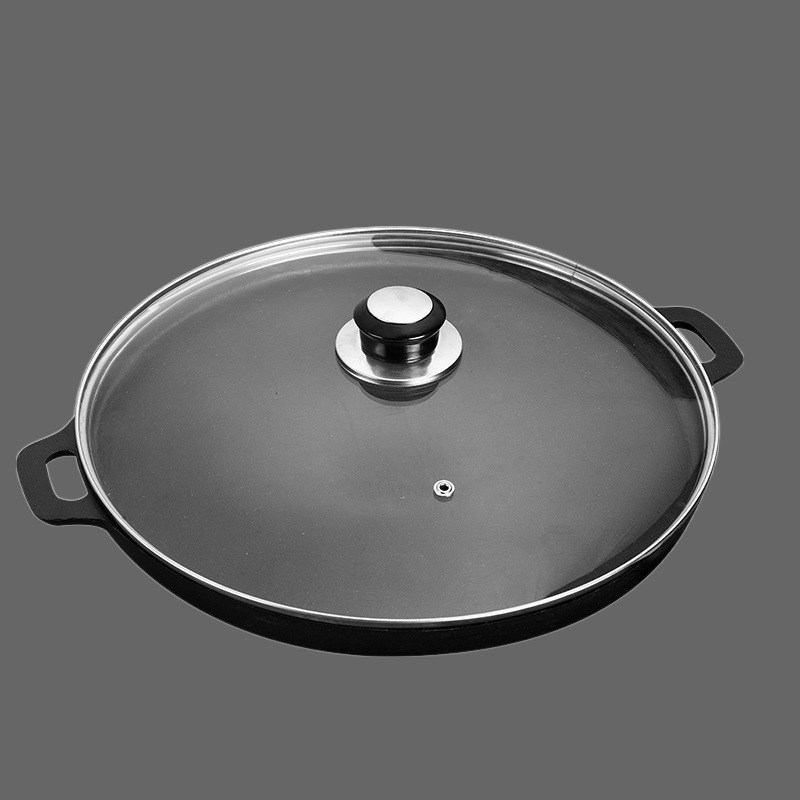 弘朗加厚铸铁鏊子煎饼果子工具生铁无涂层家用平底锅不粘煎锅归蔷