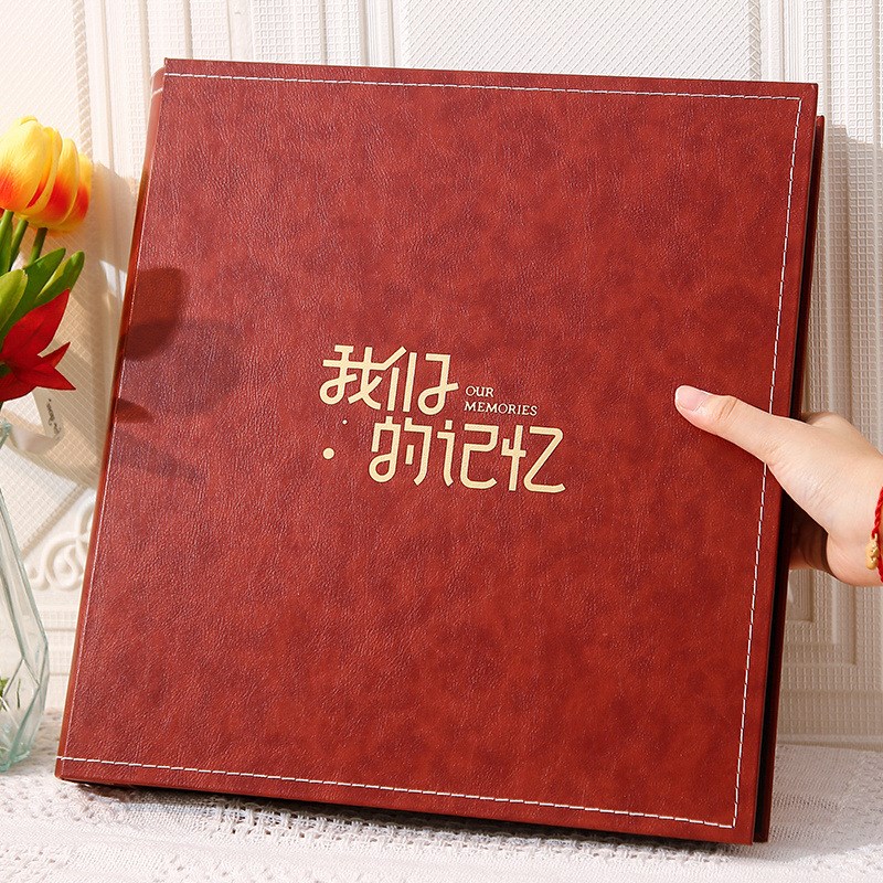 6寸1000张情侣相册本大容量家庭影集纪念册插页式照片收纳皮质5寸