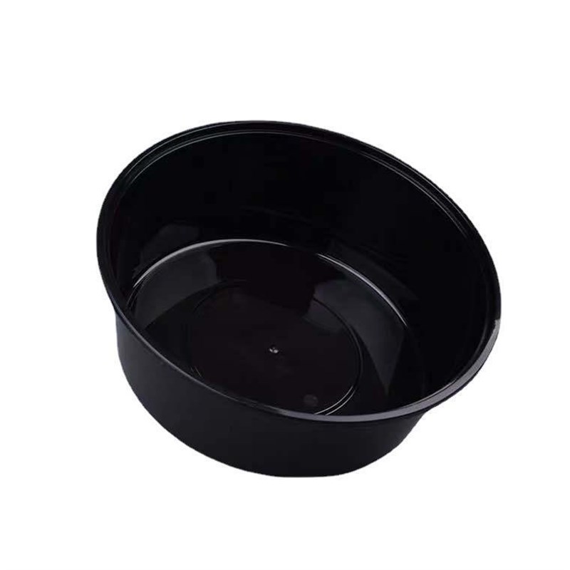 一次性打包盒3500ml黑色透明外卖盆龙虾火锅酸菜鱼加厚饭盒圆形盆