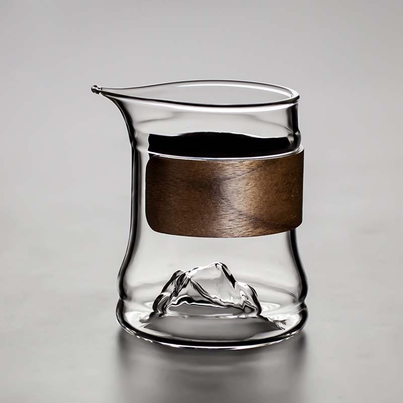 雪山玻璃公杯茶漏套装日式家用加厚公道杯茶海匀杯倒茶器